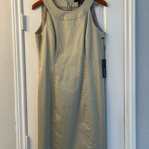 Elegant Cream Sleeveless Dress